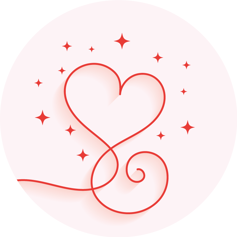 αστέρια που σχηματίζουν πλακάκια αίθουσας εισόδου καρδιάς - TenStickers