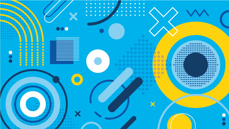 xαλί γεωμετρικού σχεδιασμού μπλε μοντέρνο μοτίβο - TenStickers