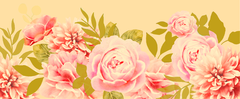 Vintage τριαντάφυλλα μοτίβο χαλί βινυλίου φύση - TenStickers