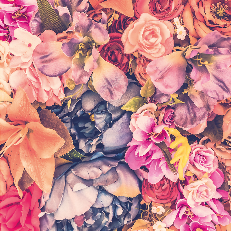 πολύχρωμα λουλούδια χαλί λουλουδιών - TenStickers