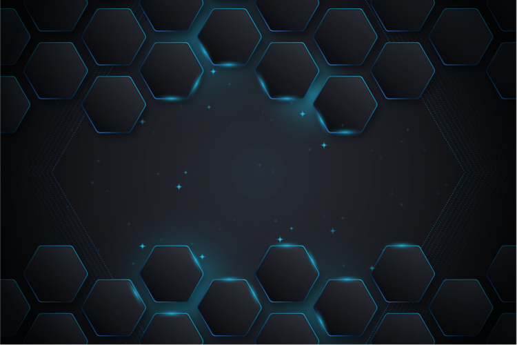 xαλί γεωμετρικού σχεδιασμού μπλε εξαγωνική διάταξη - TenStickers