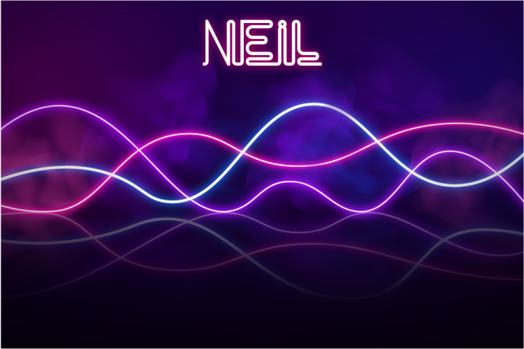 φώτα νέον με ρίγες μοντέρνο χαλί - TenStickers