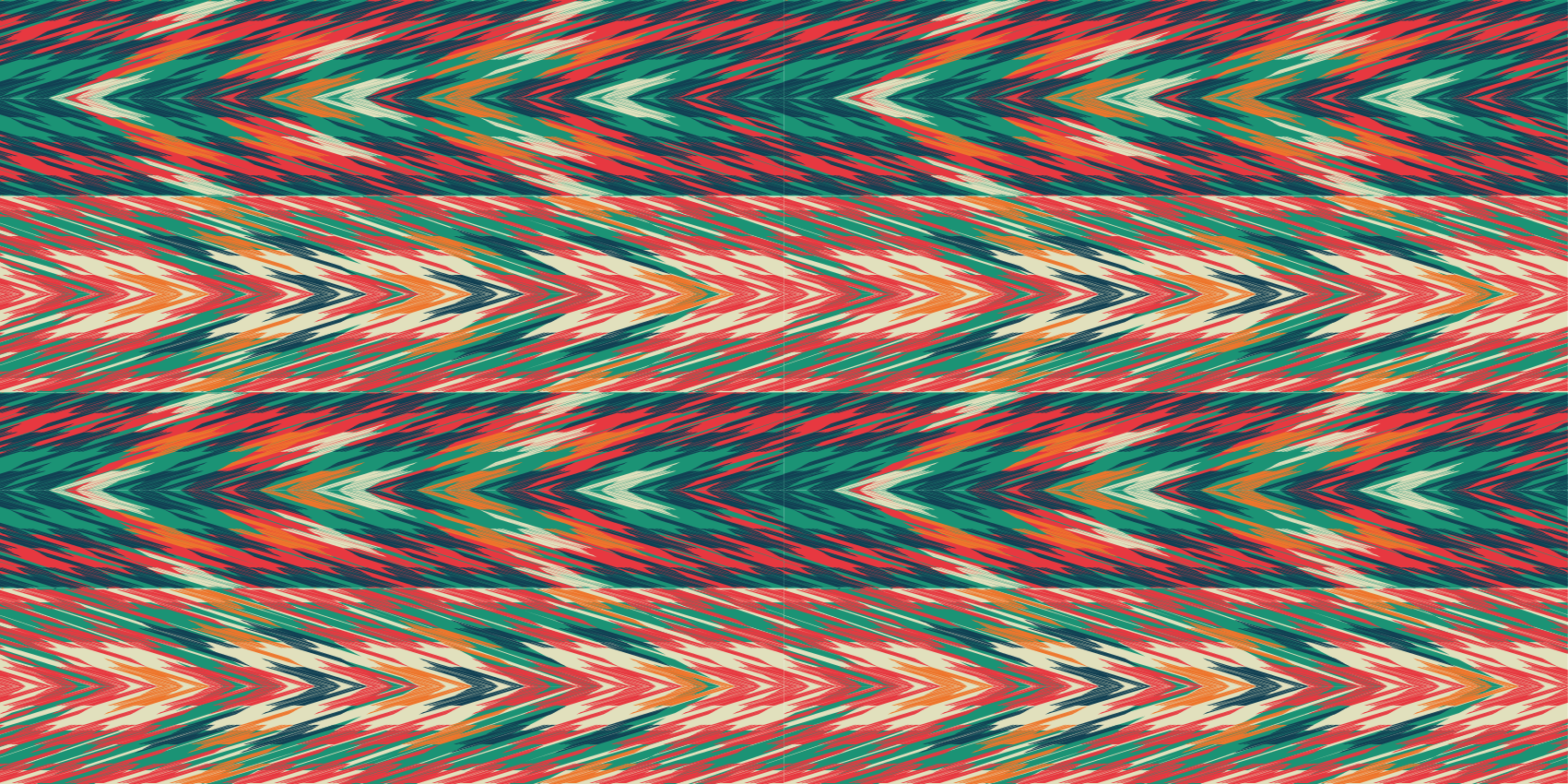 καλλιτεχνικό πολύχρωμο ζιγκ-ζαγκ κουβέρτα υπνοδωματίου - TenStickers