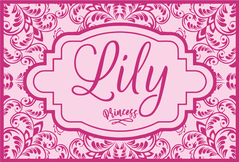 εξατομικευμένο ροζ ματ εξατομικευμένο όνομα - TenStickers