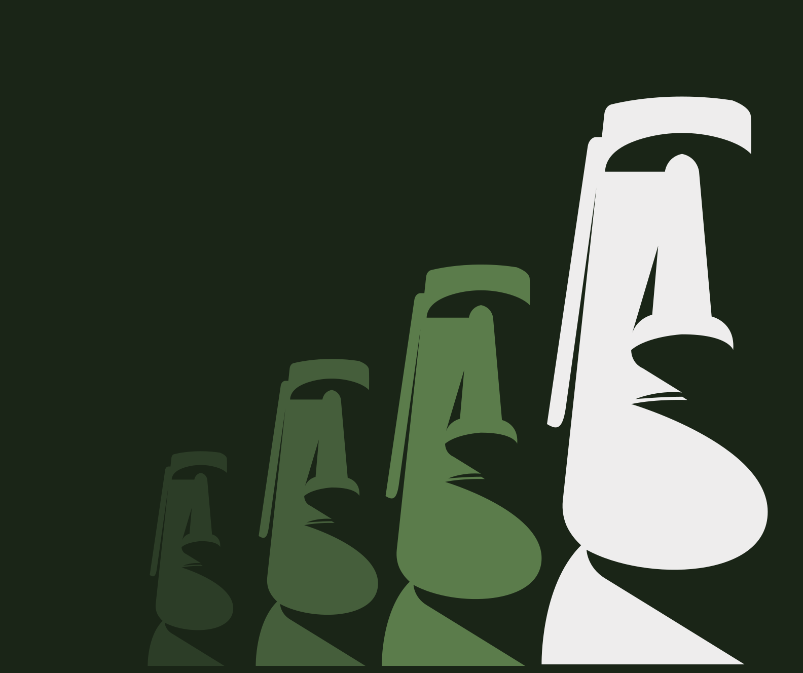 xαλί σαλονιού περίγραμμα αγαλμάτων Μοάι - TenStickers