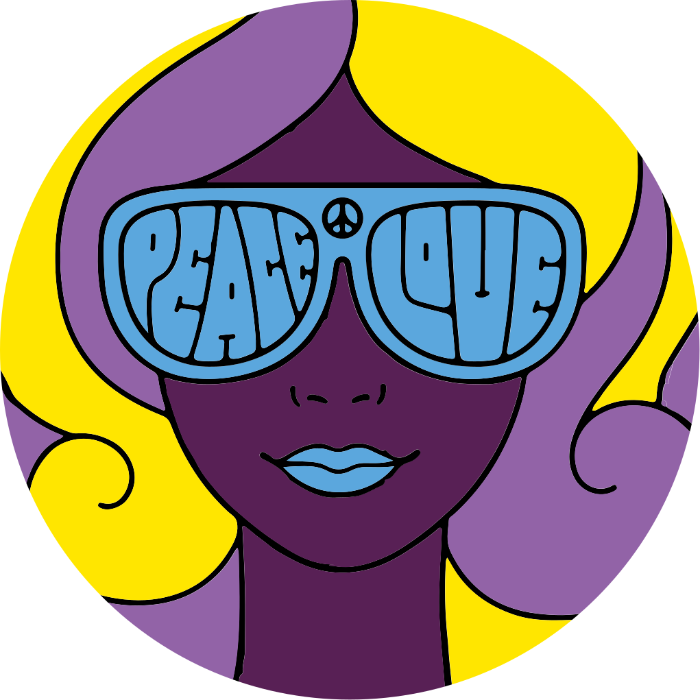 χαλί εφηβικής κρεβατοκάμαρας εικονίδιο ειρήνης αγάπης - TenStickers