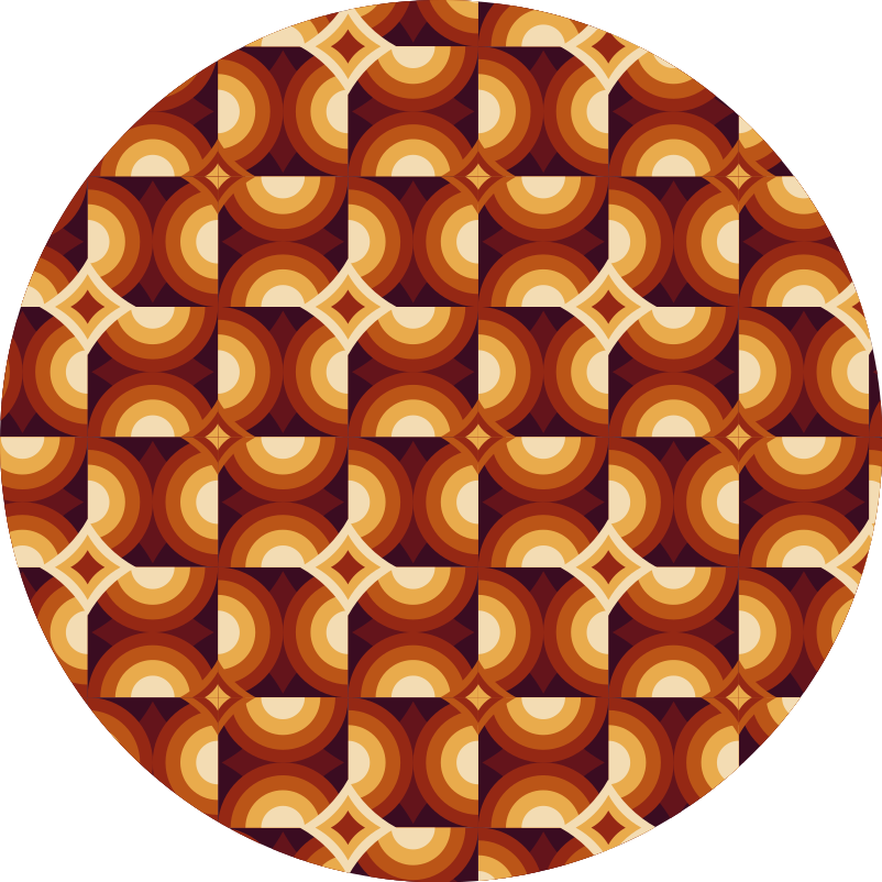 xαλί γεωμετρικού σχεδιασμού ζωηρό κύκλο μοτίβο - TenStickers