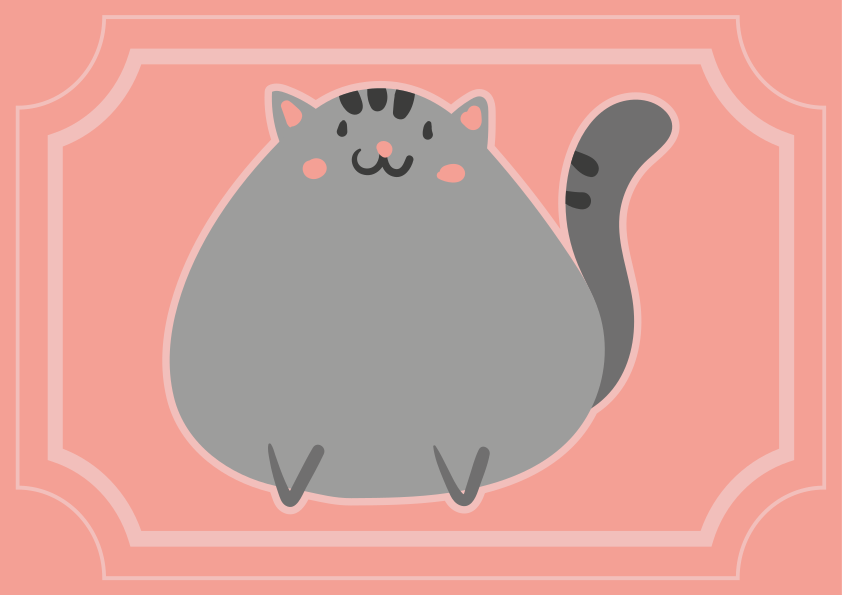 μοκέτα βινυλίου αξιολάτρευτο έργο τέχνης γάτας - TenStickers