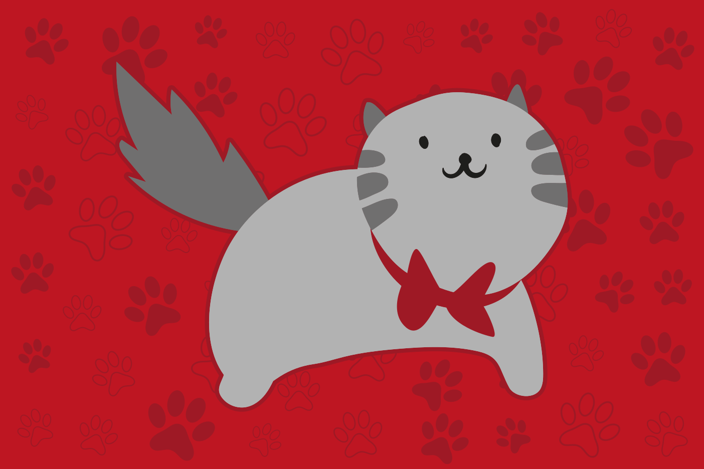 xαλί με εκτύπωση ζώου χαρούμενη εικόνα γάτας - TenStickers