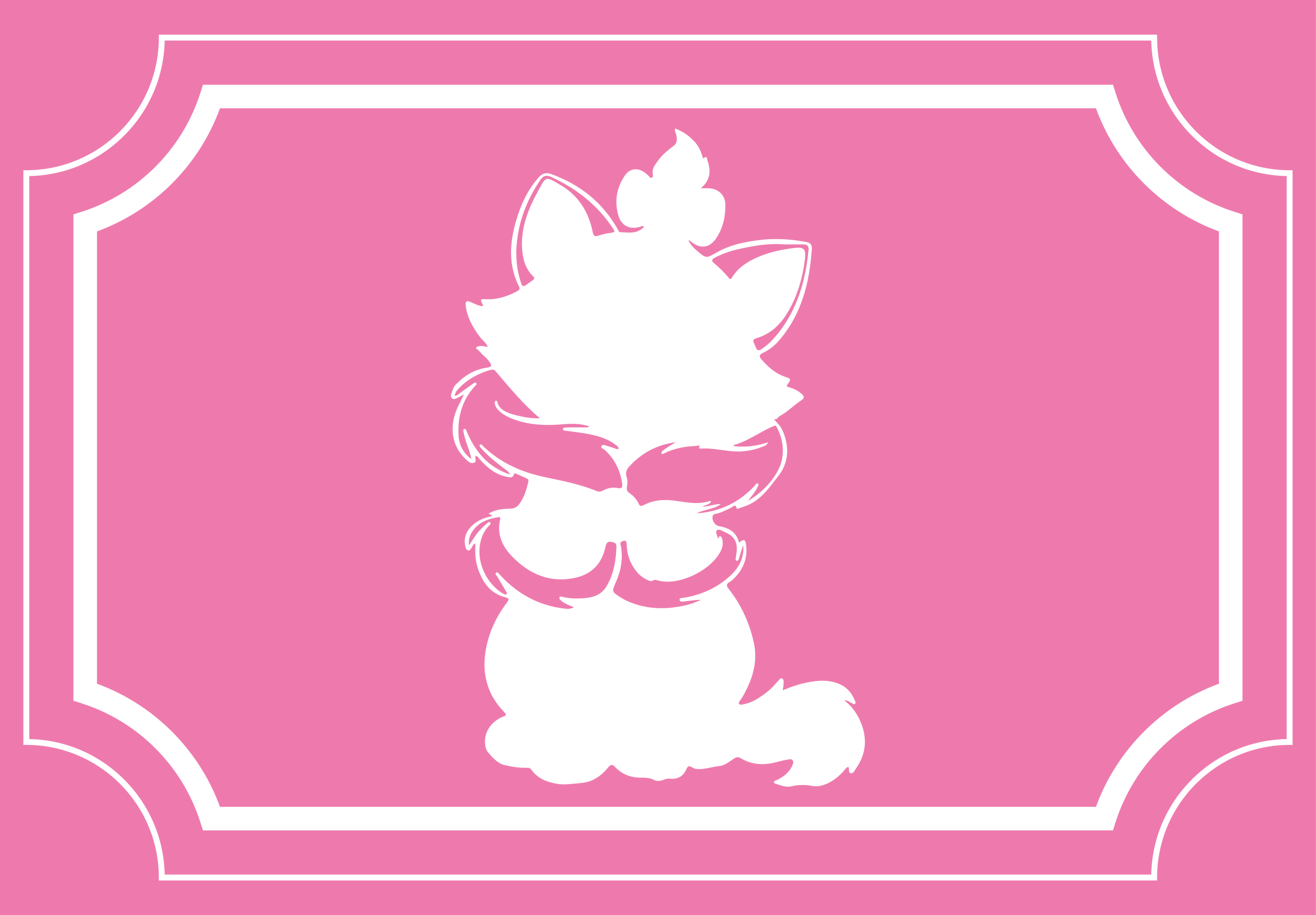 μοκέτα βινυλίου χαριτωμένη σιλουέτα γάτας - TenStickers