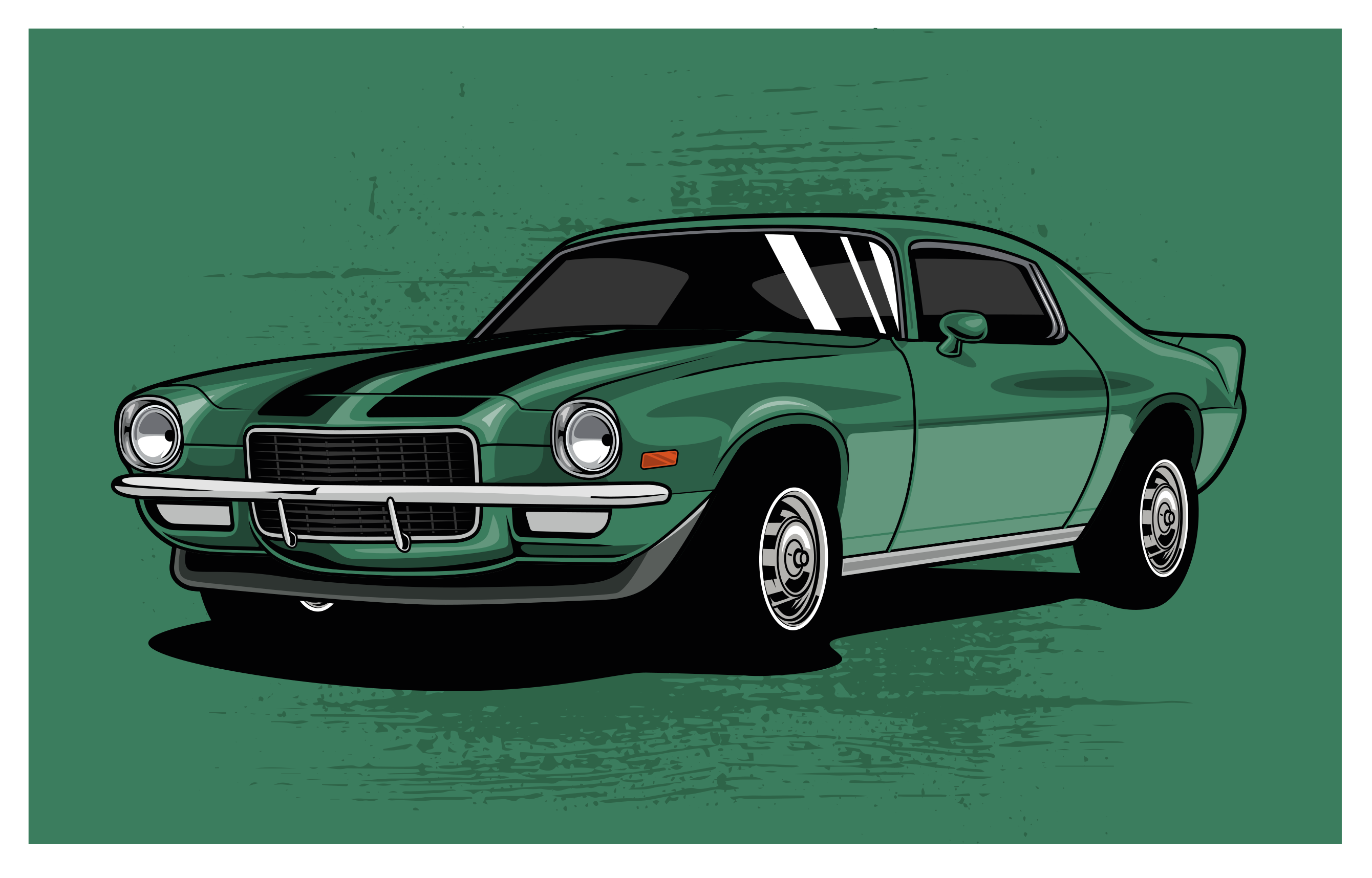 υπέροχο χαλί σαλόνι αυτοκινήτου μυών - TenStickers