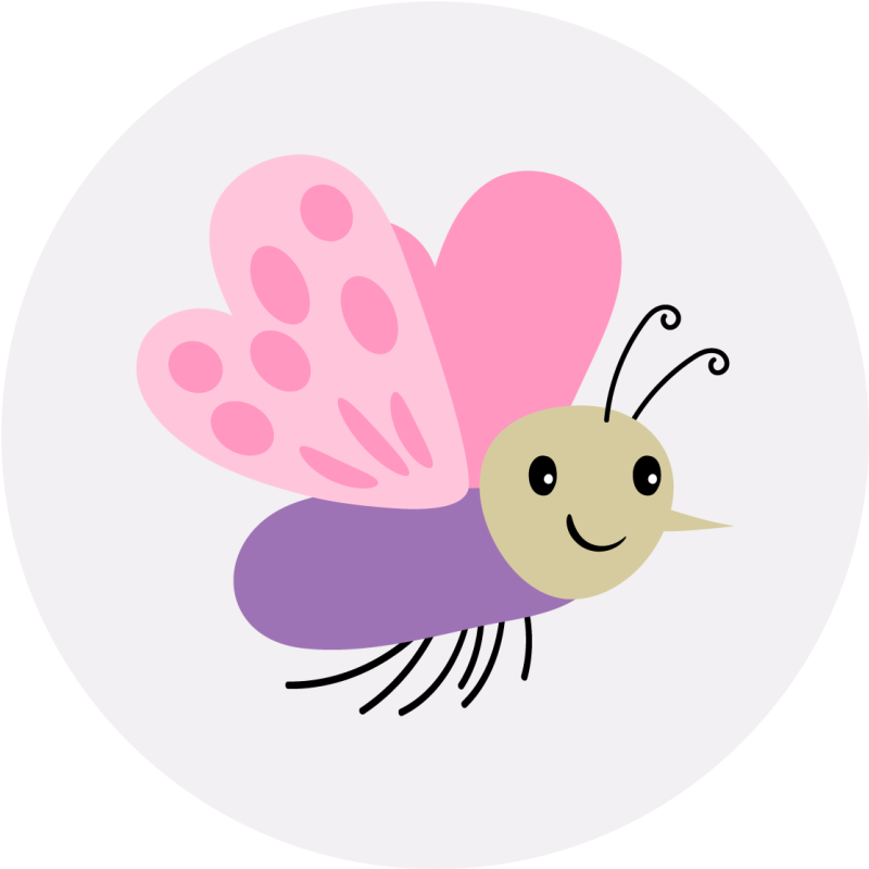 πεταλούδα με κουβέρτα με μακριά μύτη - TenStickers