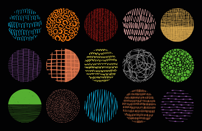 μοντέρνο χαλί συλλογή ζωντανών μοτίβων - TenStickers