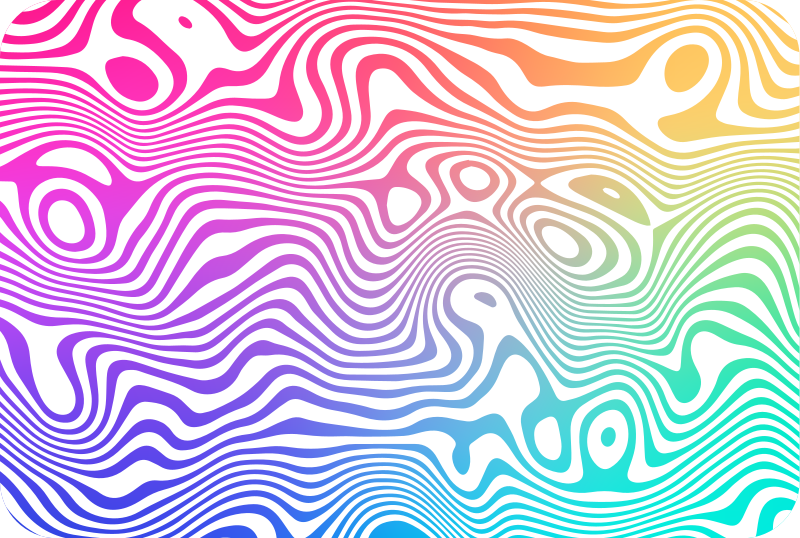 ριγέ χαλί ζωηρά στοιχεία κύματος - TenStickers