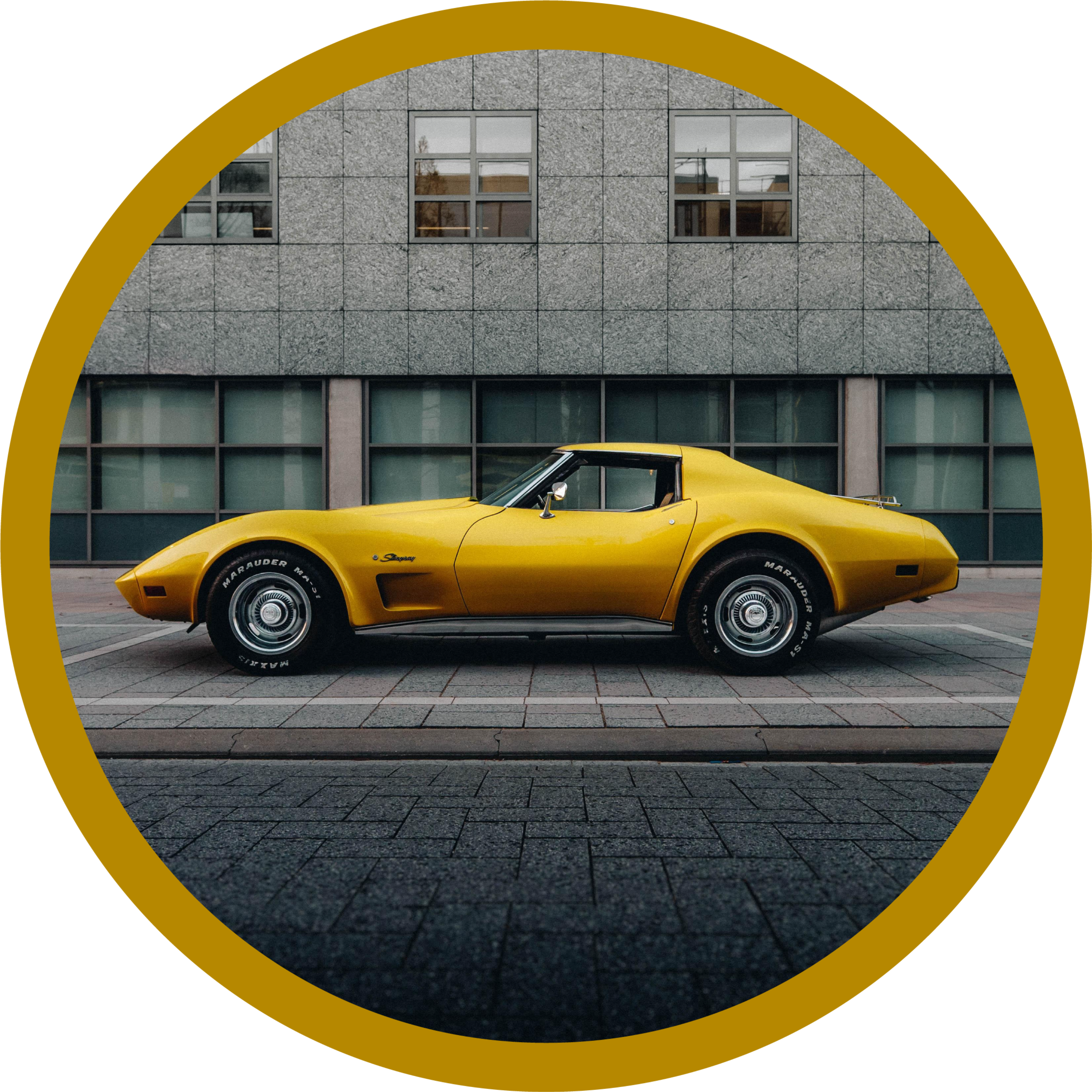 Chevrolet corvette vintage χαλί - TenStickers