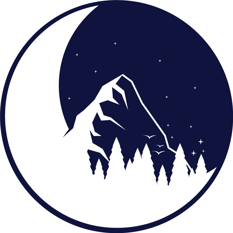 χαλί φύσης θέα στο βουνό φεγγάρι - TenStickers