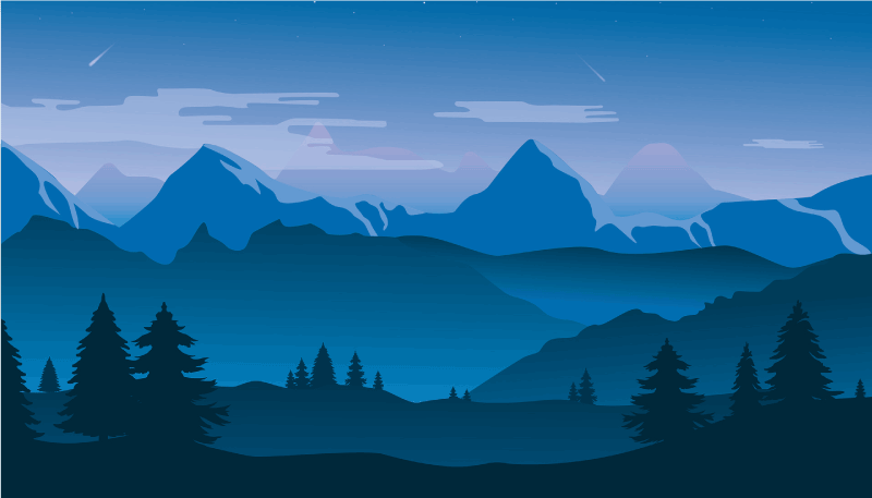 χαλί φύσης σκηνή με θέα στο βουνό - TenStickers