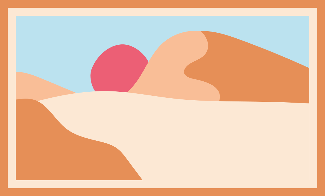 βουνό και ήλιο αφηρημένη τέχνη γεωμετρικά χαλί - TenStickers