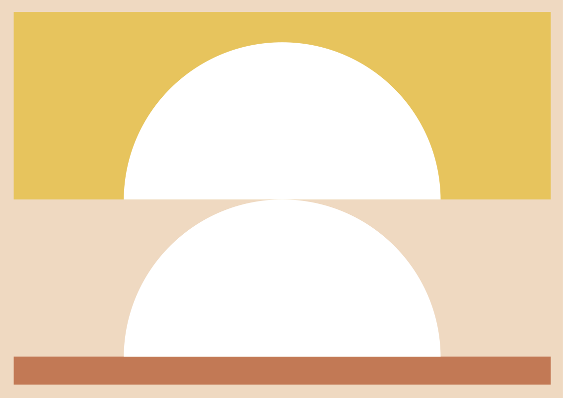 δύο ημι-κύκλους γεωμετρικά χαλιά τέχνης - TenStickers