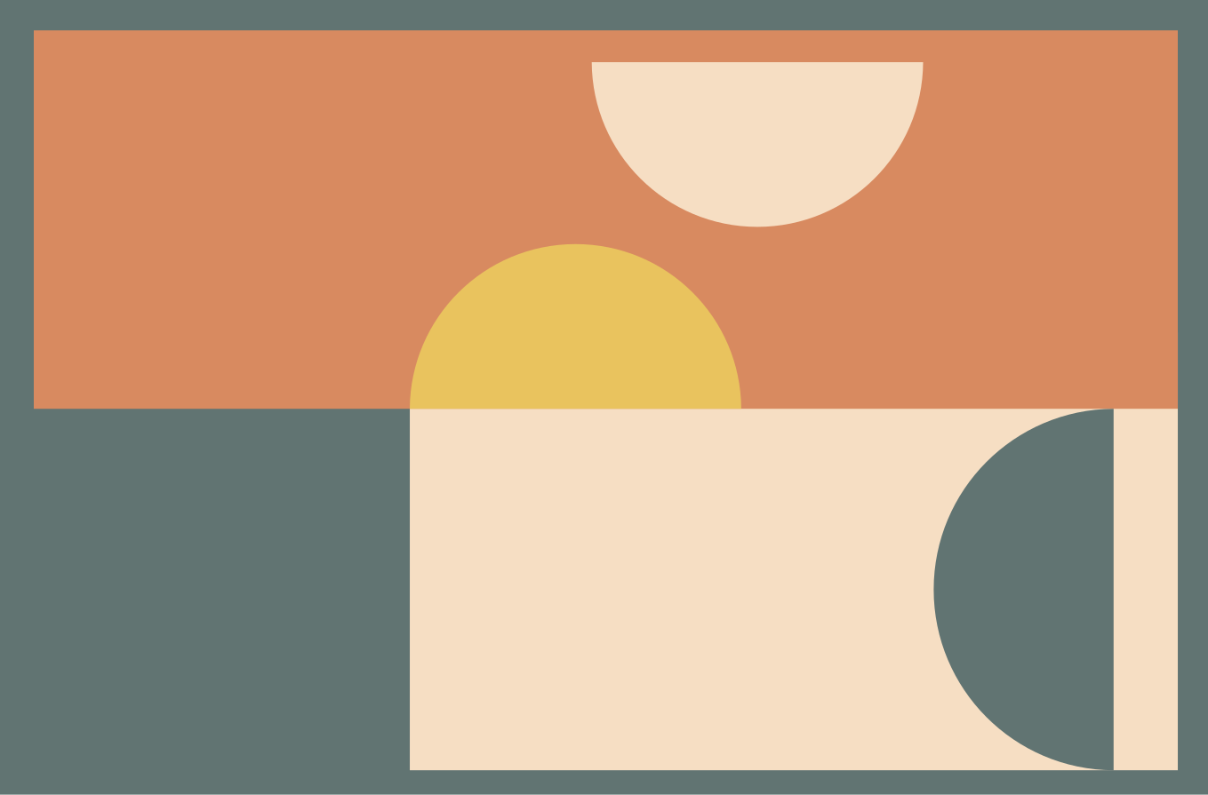 ημι-κύκλοι και ορθογώνια γεωμετρικά χαλιά - TenStickers