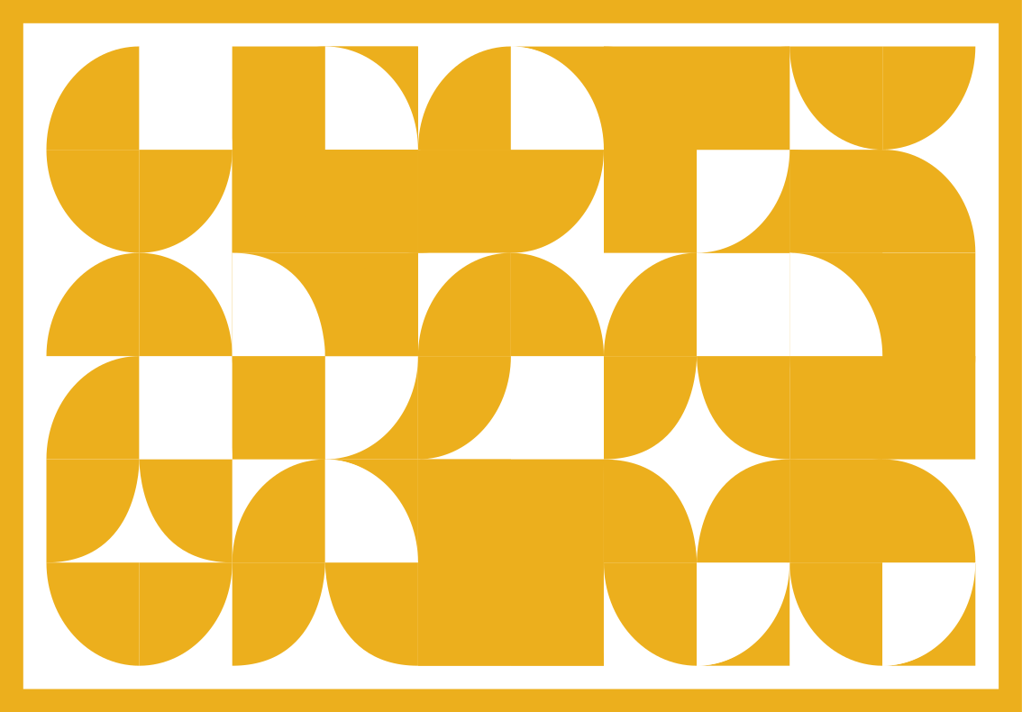 χαλιά μοτίβο γεωμετρικών τεχνών κίτρινο κύκλο - TenStickers