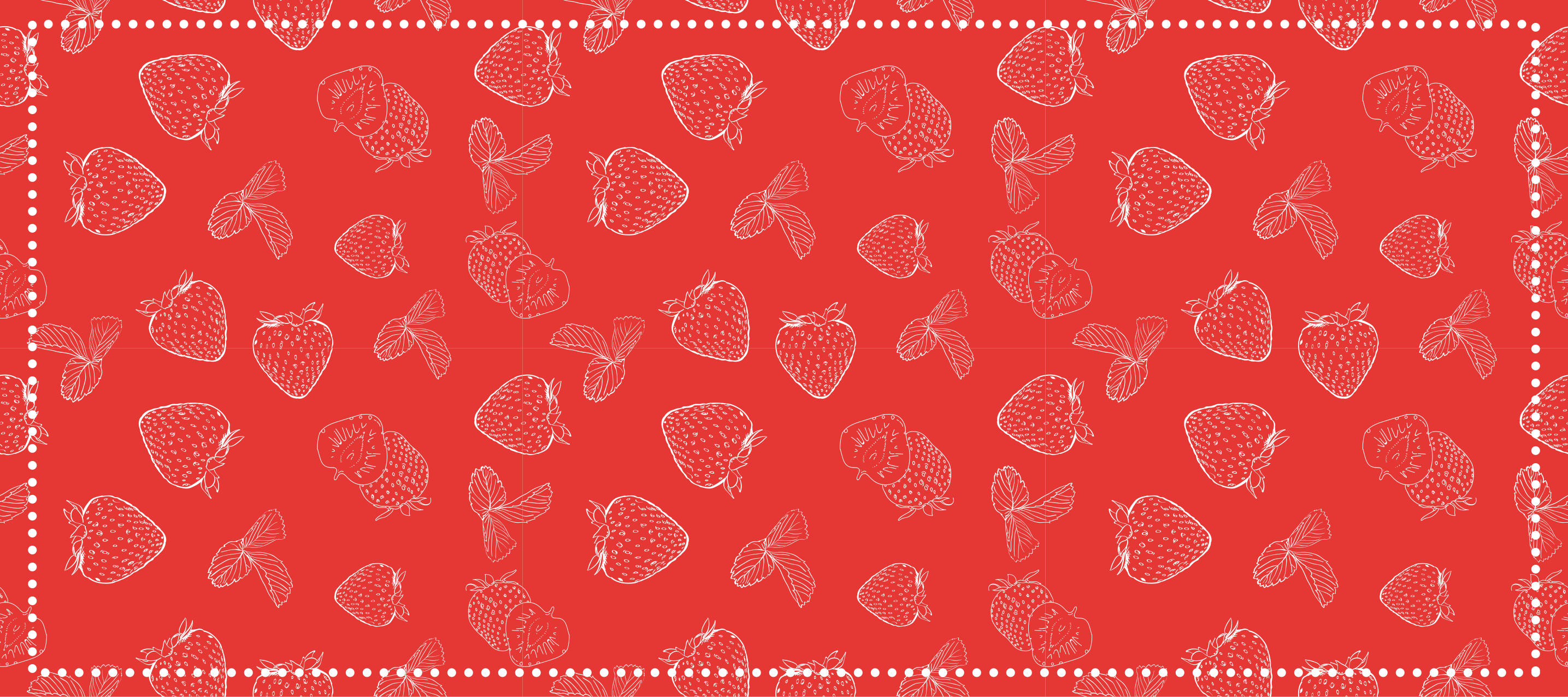 χαλιά κουζίνασ φωτεινό μοτίβο φράουλας - TenStickers