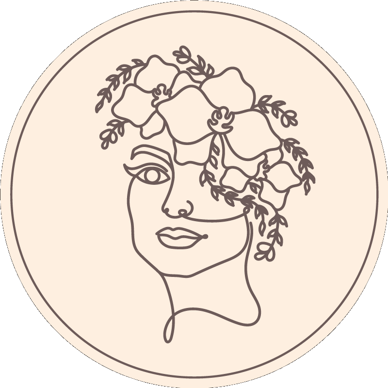 κυκλικό χαλί βοτανική σκίτσο εικονογράφηση - TenStickers