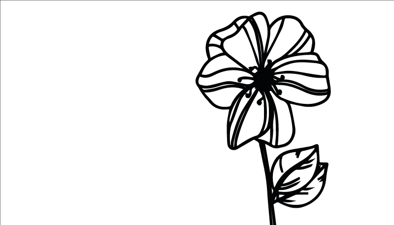 xαλί βινυλίου με λουλούδια κομψό ασπρόμαυρο σχέδιο - TenStickers