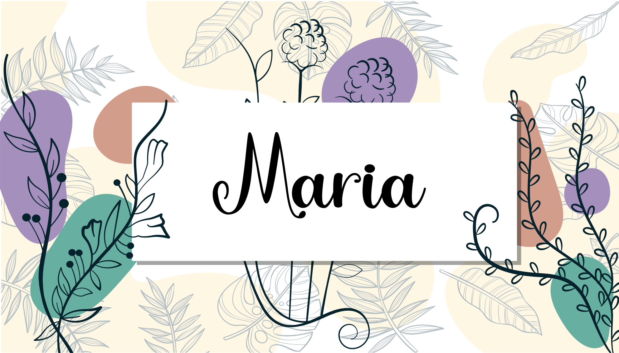 νηφάλια τροπικά φυτά εξατομικευμένο χαλάκι - TenStickers