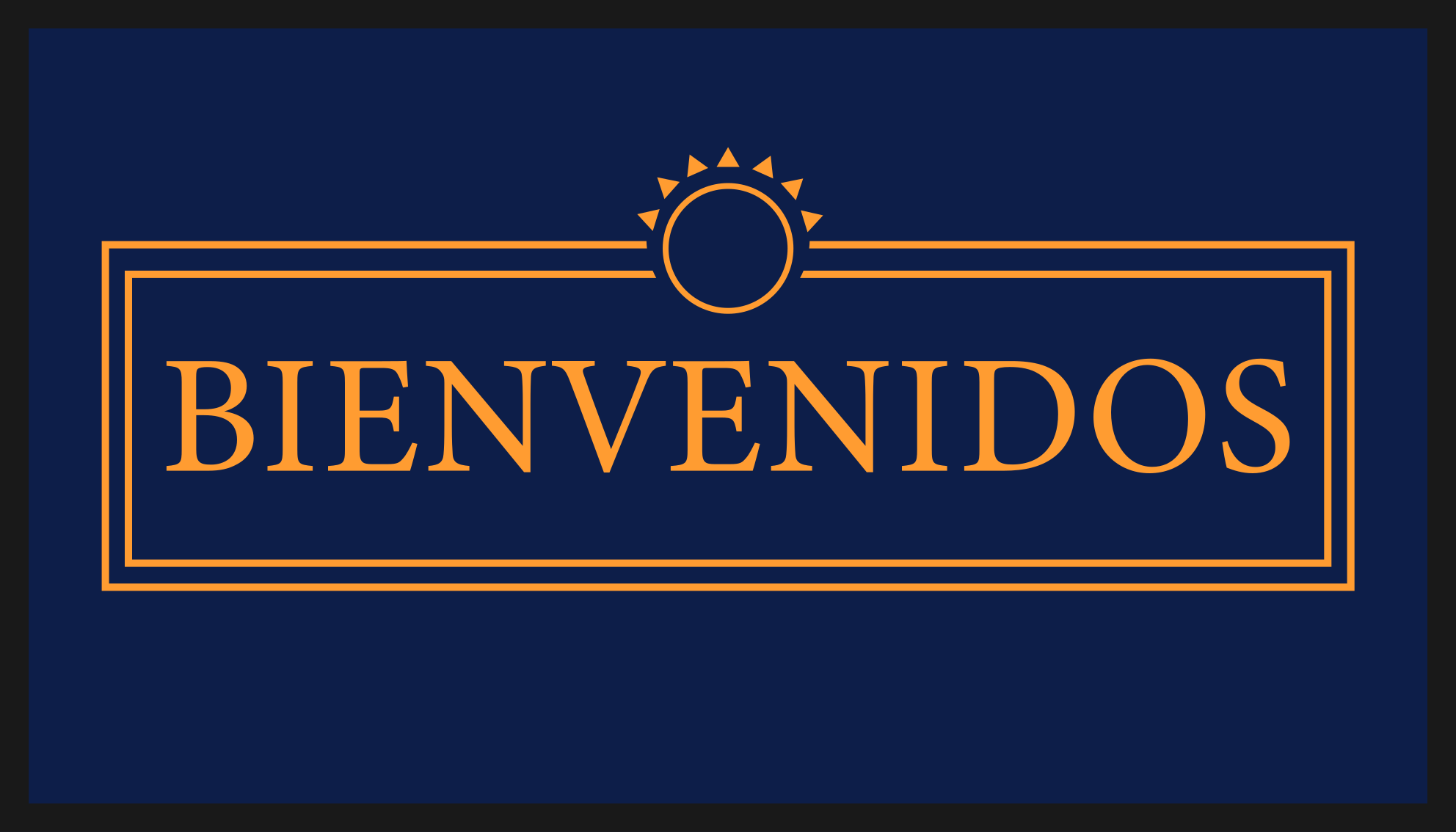 μπλε και πορτοκαλί εξατομικευμένο χαλάκι καλωσορίσματος - TenStickers