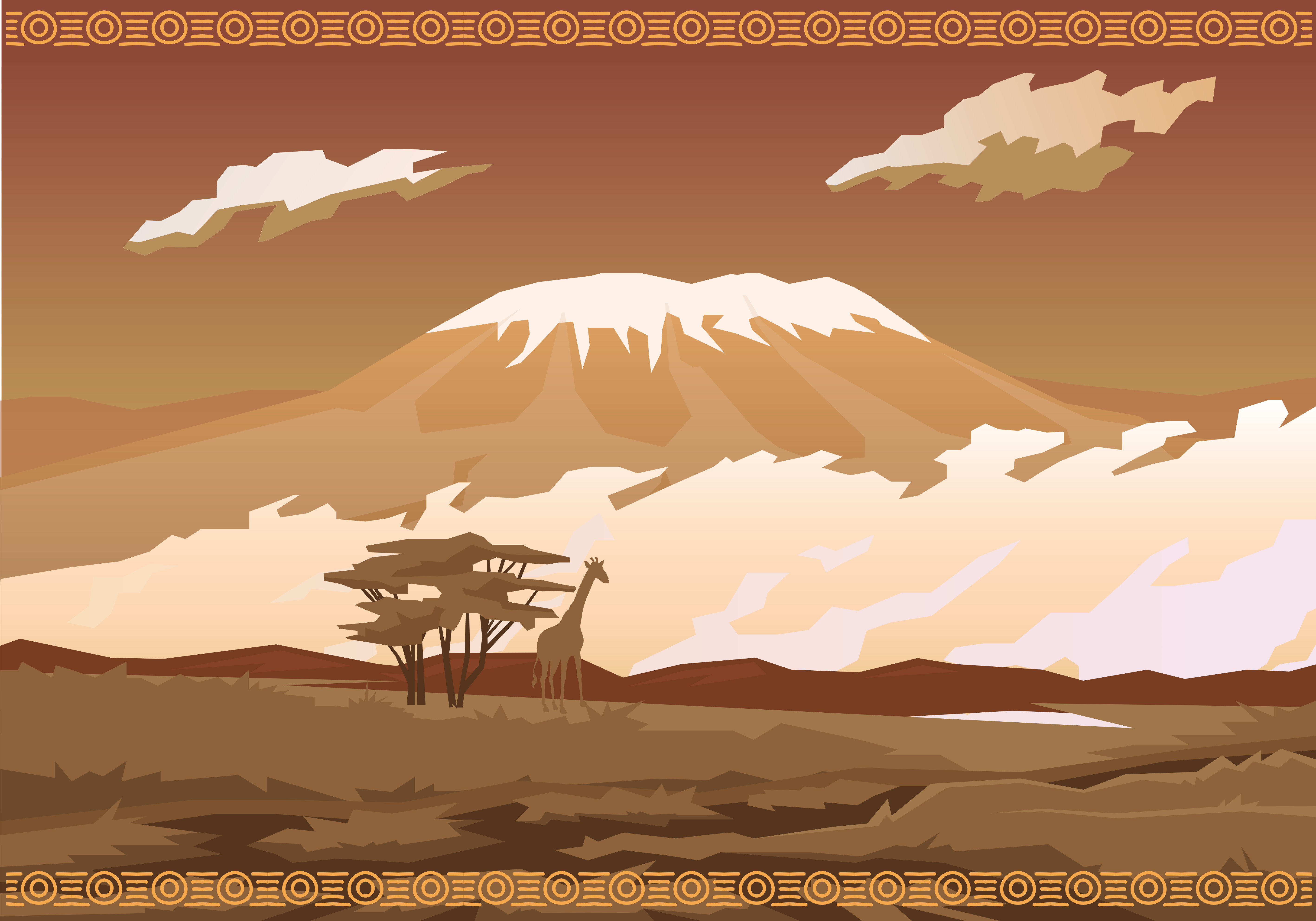 χαλί φύσης μαγευτική θέα στο βουνό - TenStickers