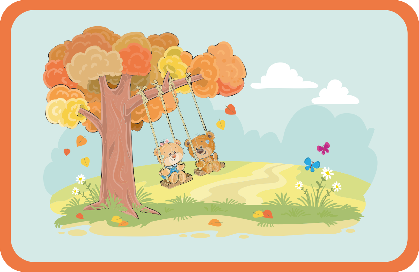 αρκουδάκια σε χαλί βινυλίου για δασικές εκτάσεις - TenStickers