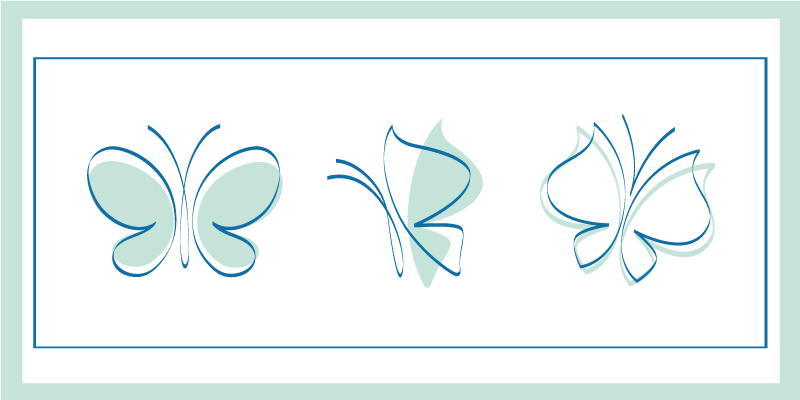 xαλί με εκτύπωση ζώου μοτίβο τριάδας πεταλούδας - TenStickers