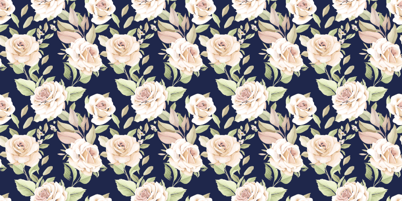 χαλί φύσης κομψό λουλουδάτο στοιχείο - TenStickers