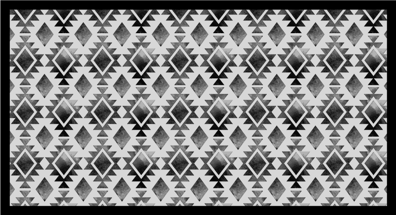 γκρι και λευκά τρίγωνα σκανδιναβικό χαλί βινυλίου - TenStickers