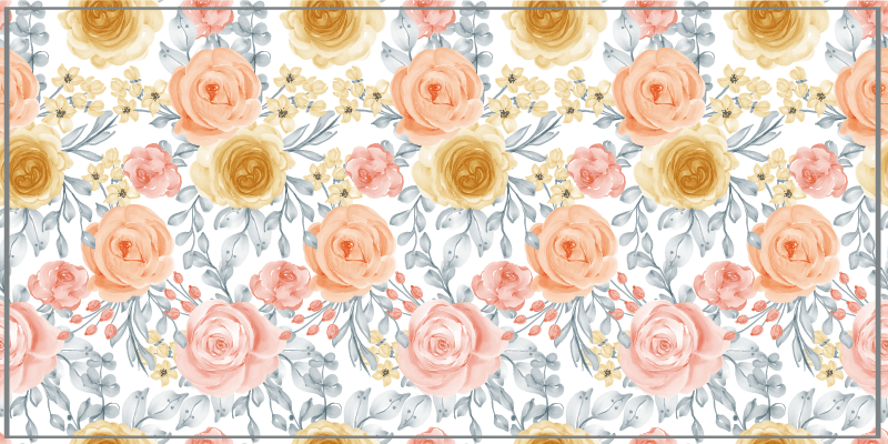 χαλί εισόδου έμβλημα άνθους - TenStickers