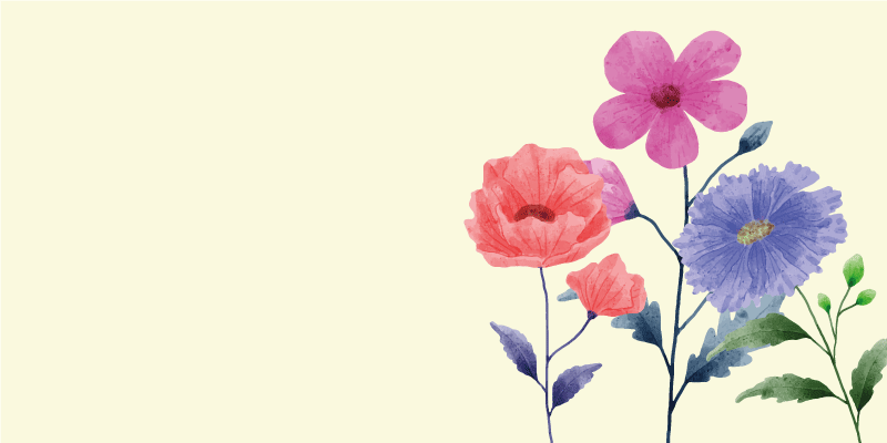 Xαλί βινυλίου με λουλούδια ζωντανής φυτικής σύνθεσης - TenStickers