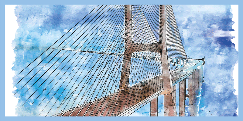 xαλί σαλονιού εικονογράφηση γέφυρας - TenStickers