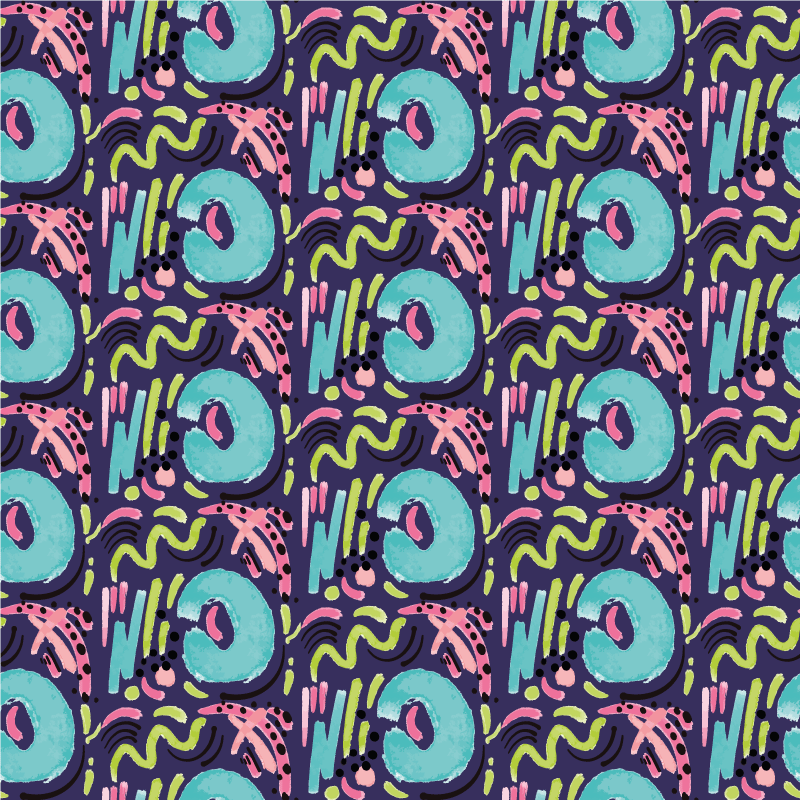 μοκέτα βινυλίου παιχνιδιάρικο πολύχρωμο μοτίβο - TenStickers