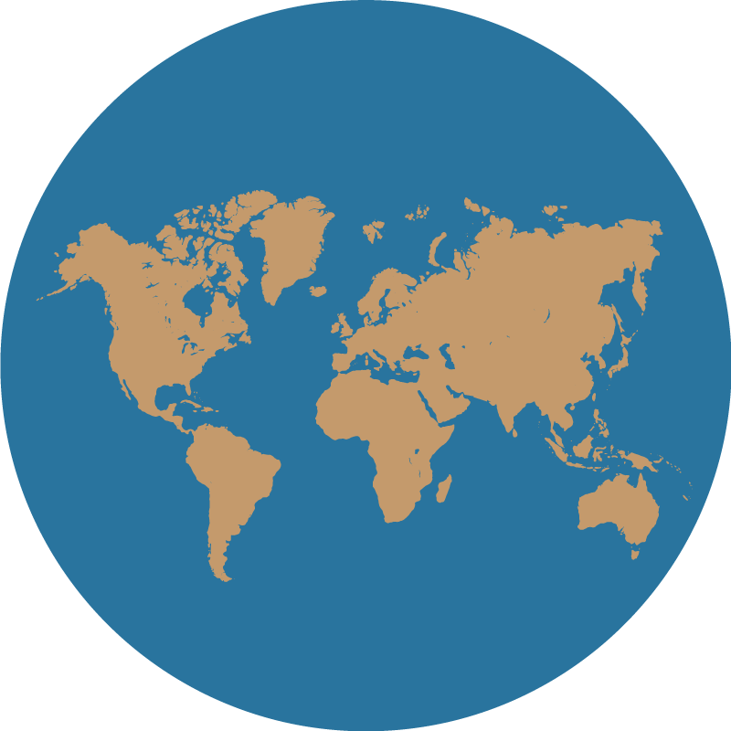 πανέμορφη γη με γαλάζιο χαλί παγκόσμιου χάρτη - TenStickers