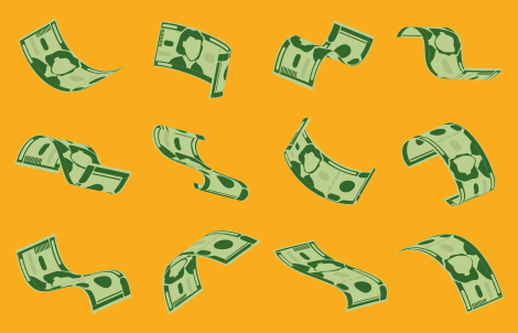 μοντέρνο χαλί μοτίβο ροής χρήματος - TenStickers