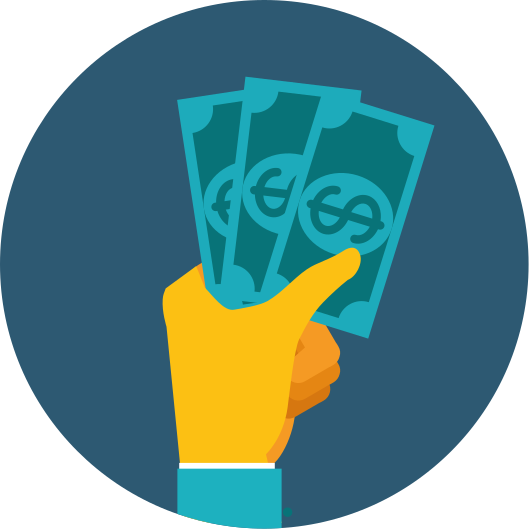 μοκέτα βινυλίου χέρι που κρατά μετρητά - TenStickers