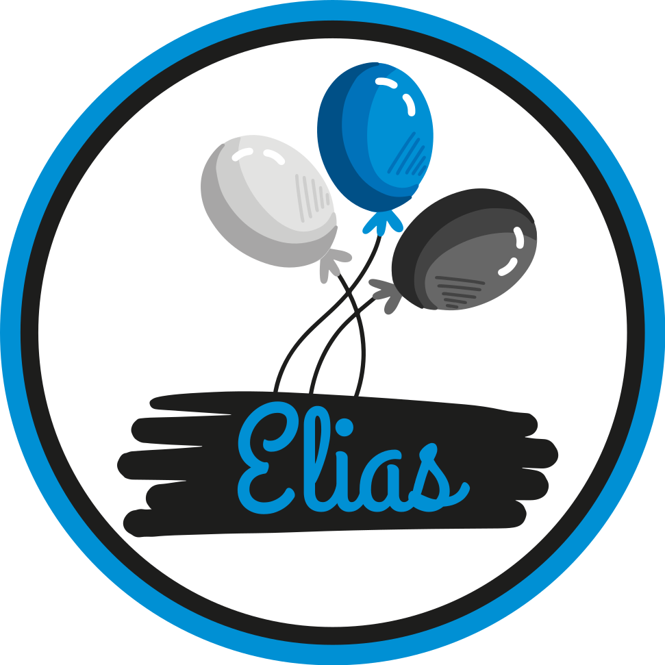 μοκέτα βινυλίου εξατομικευμένα γκρι και μπλε μπαλόνια - TenStickers