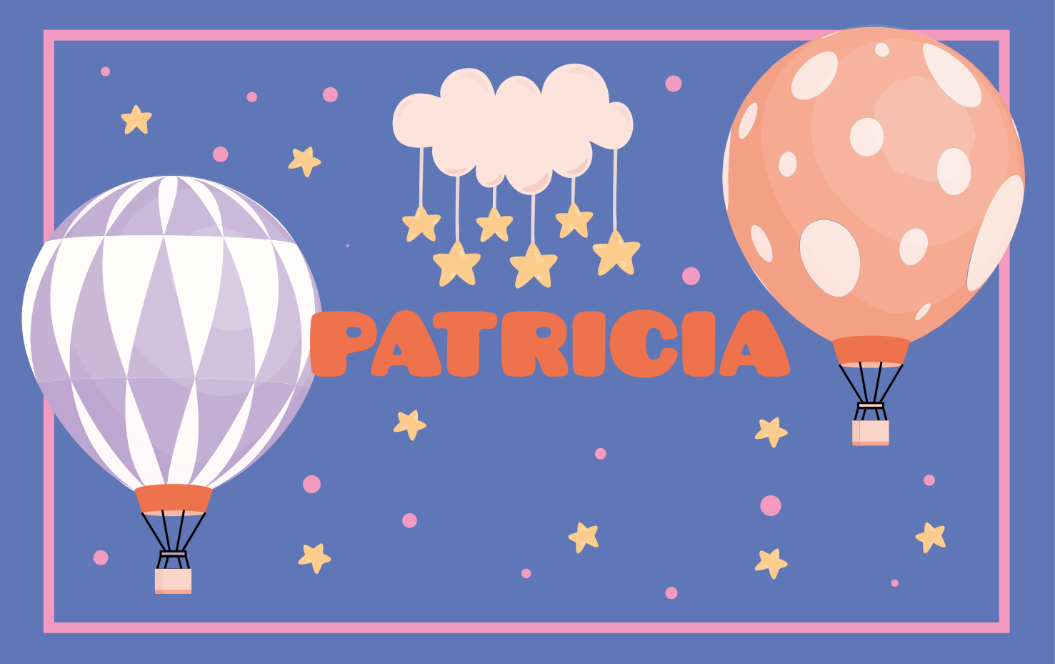 απλά μπαλόνια με σύννεφα και αστέρια βινυλίου χαλάκι - TenStickers