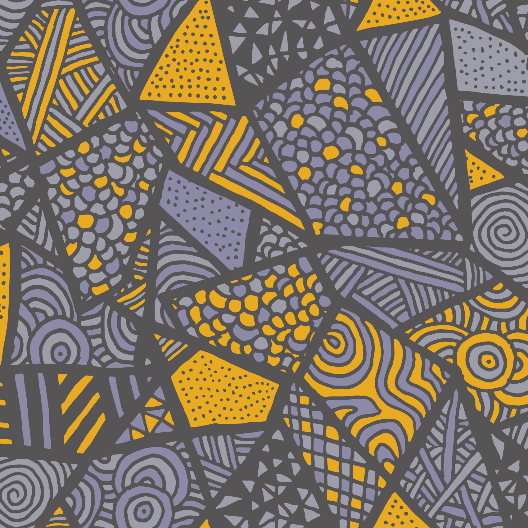 γκρι και κίτρινα τρίγωνα γεωμετρικά χαλί - TenStickers