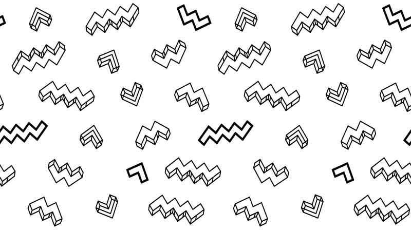 ρετρό μαύρο ζιγκ ζαγκ γραμμές ελάχιστη κουβέρτα - TenStickers