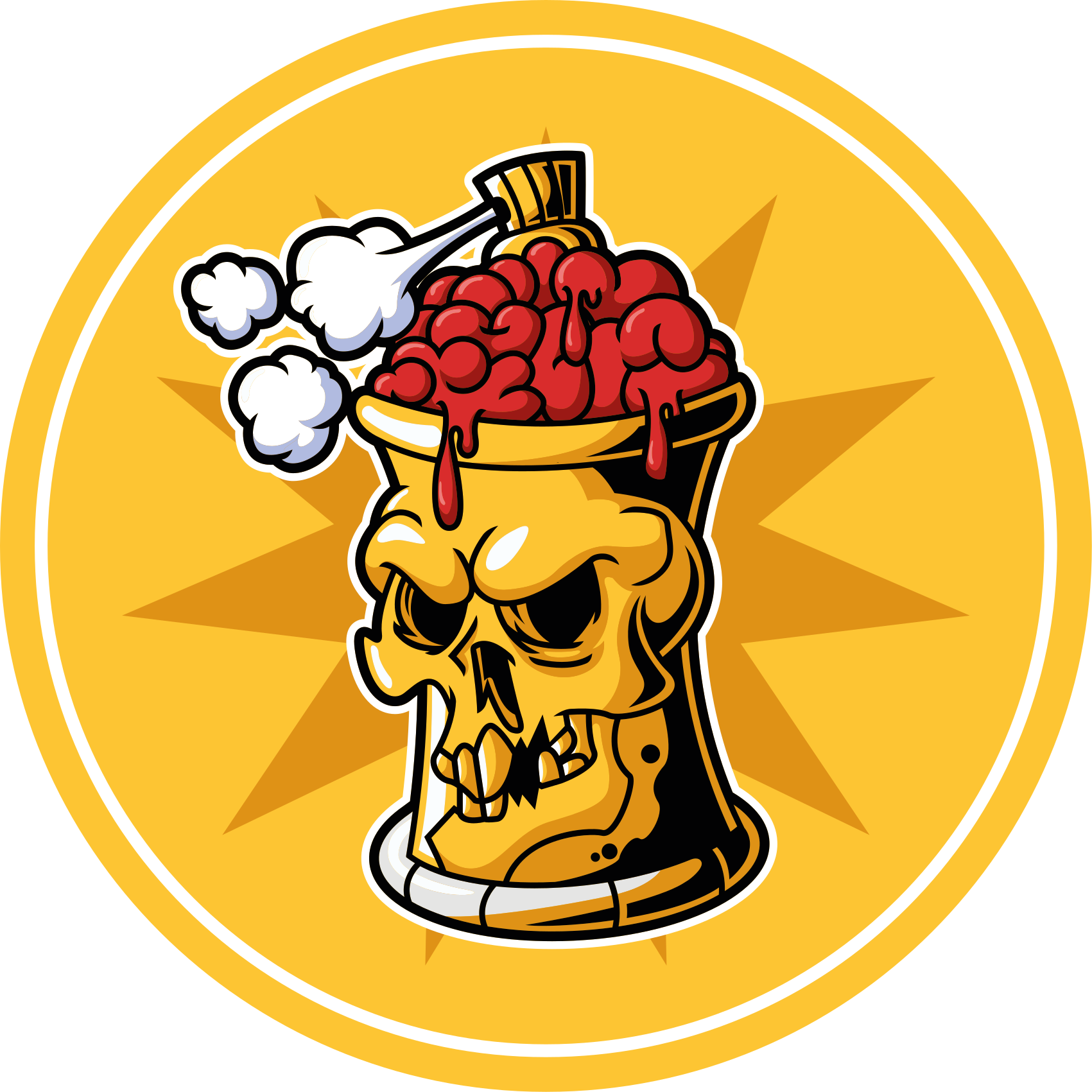 χαλί εφηβικής κρεβατοκάμαρας κρανίο εγκεφάλου μπολ - TenStickers