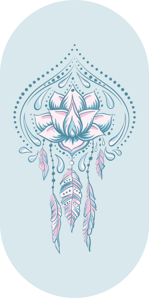 λουλούδι λωτού από το πλαϊνό χαλί βινυλίου mandala - TenStickers