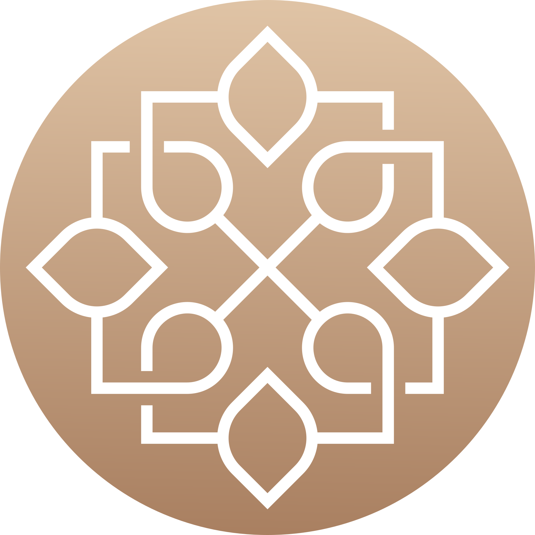 χαλί μάνταλα καφέ και λευκό μοτίβο - TenStickers