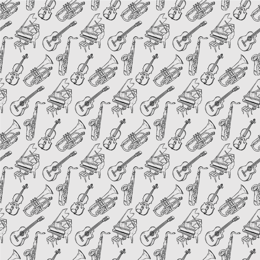 Υφή χαλί Συλλογή Μουσικών Οργάνων - TenStickers